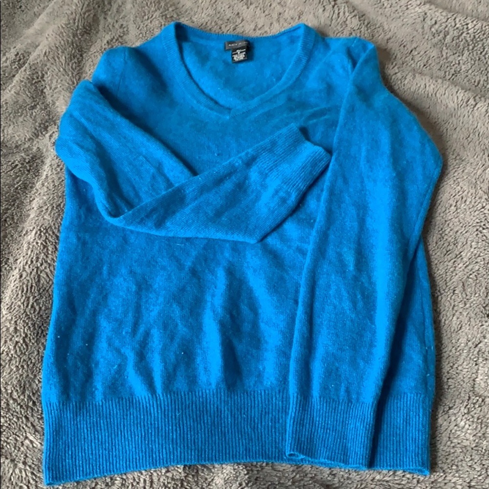Teal Blue %100 Cashmere Sweater
